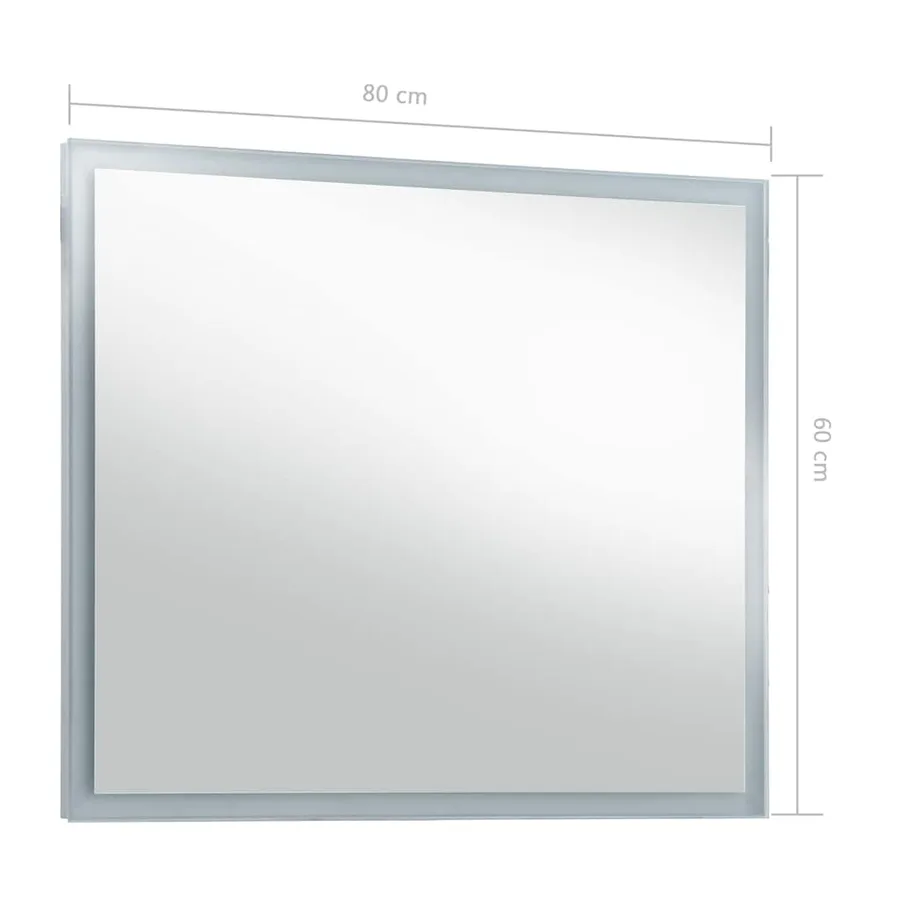Miroir mural à LED pour salle de bains 80x60 cm - 8