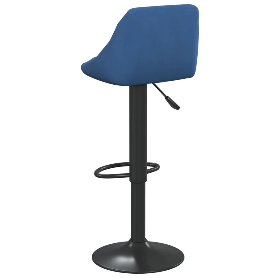 Tabourets de bar lot de 2 bleu velours - 6
