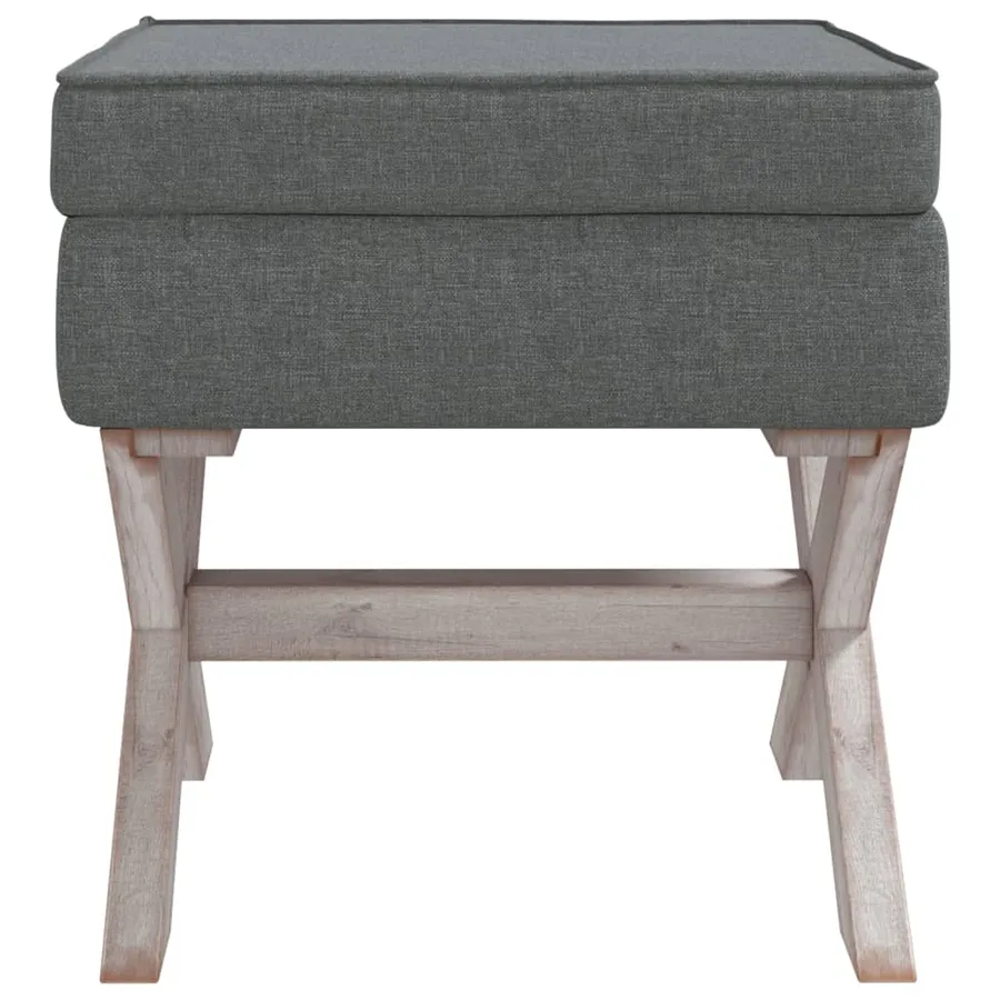 Tabouret de rangement Gris foncé 45x45x49 cm Tissu - 3