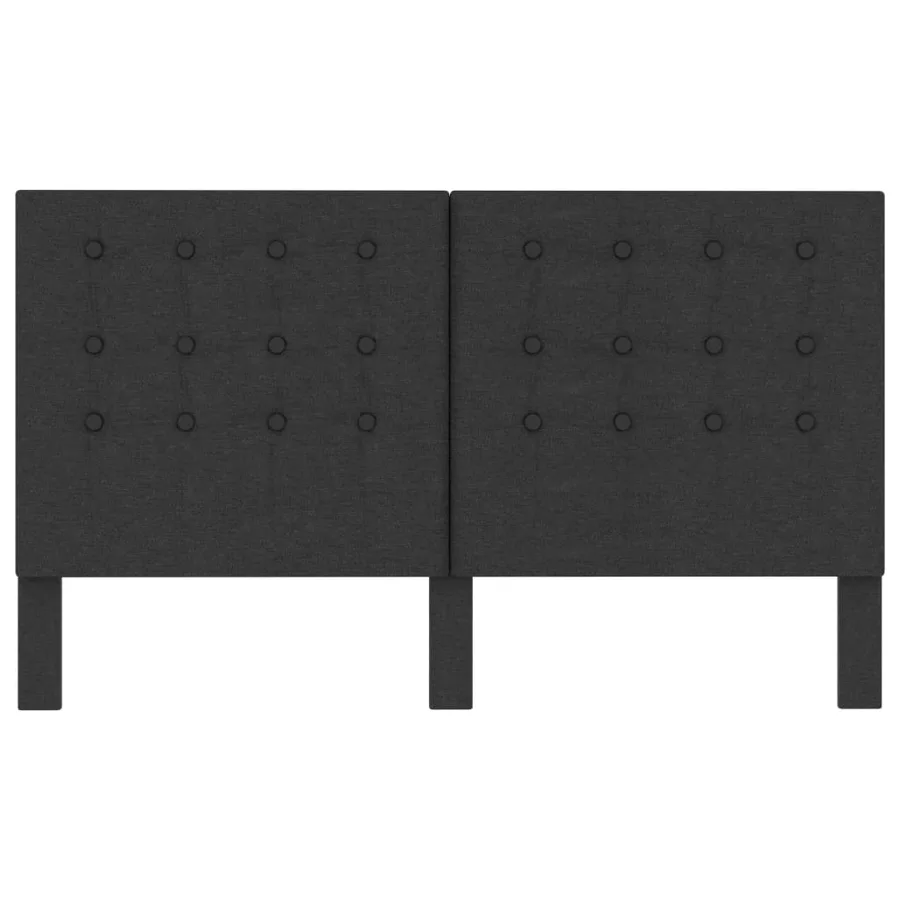 Tête de lit touffetée Gris foncé Tissu 160x200 cm - 4