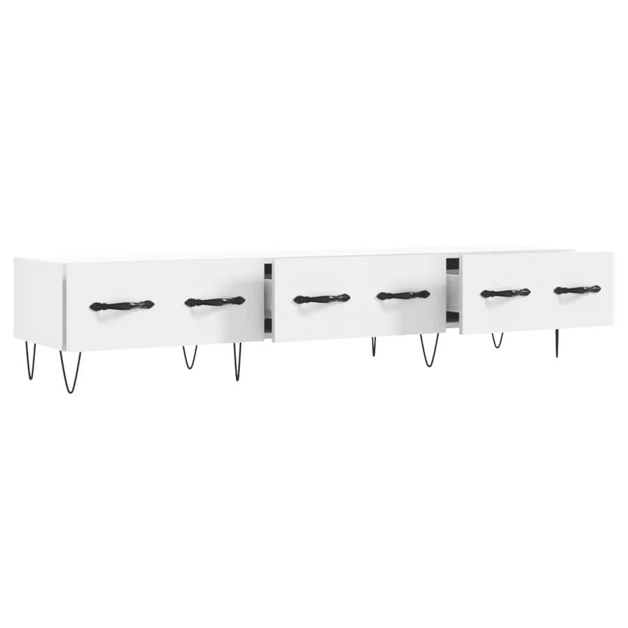 Meuble TV blanc 150x36x30 cm bois d'ingénierie - 6
