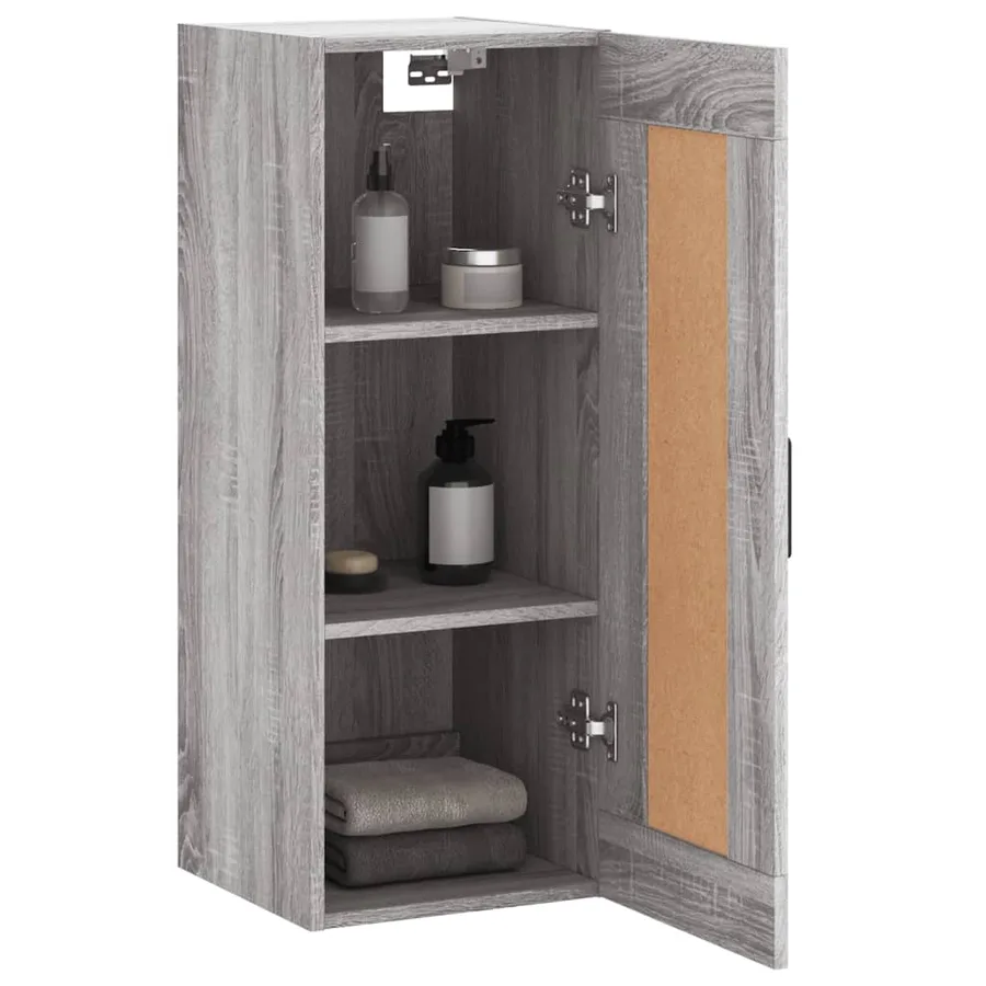 Armoire murale sonoma gris 34,5x34x90 cm bois d'ingénierie - 5