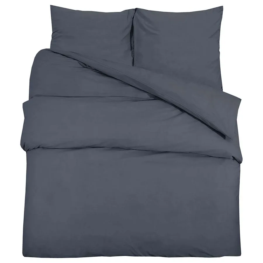 Ensemble de housse de couette Anthracite 155x220 cm Microfibre - 2