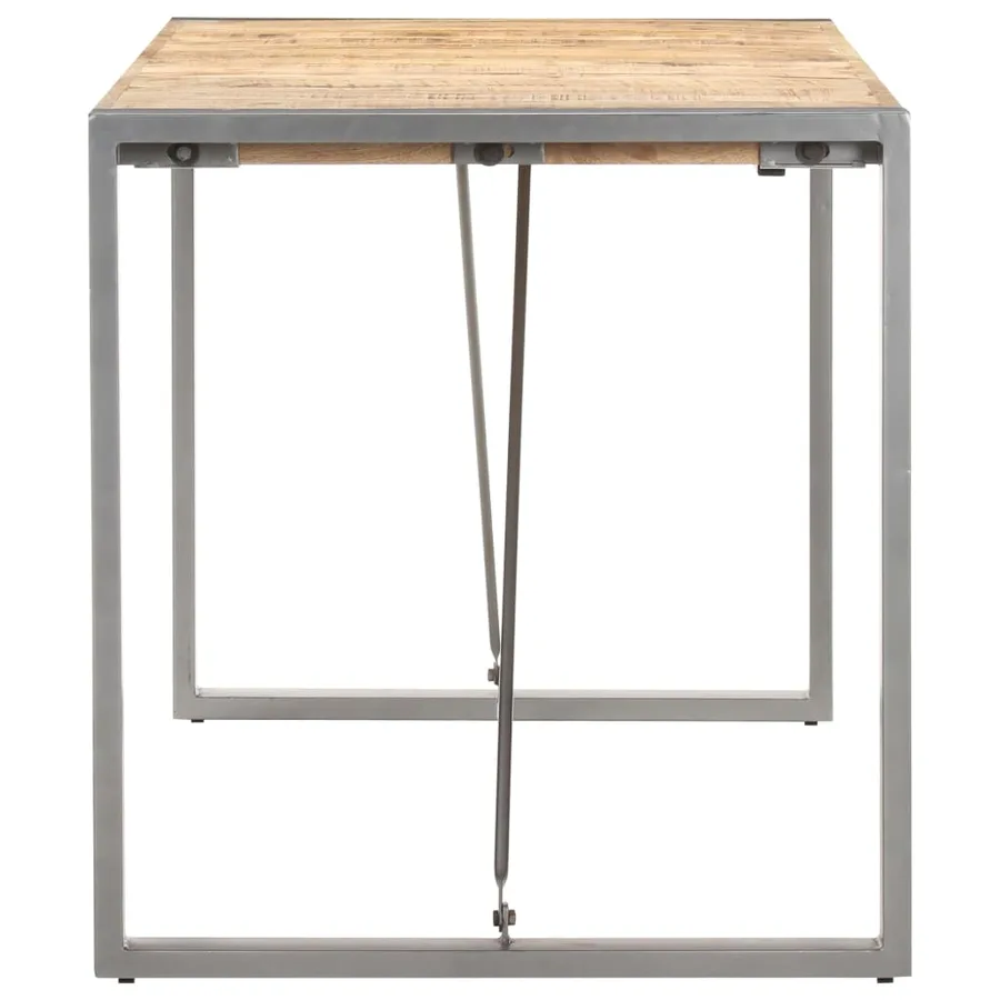 Table à manger 140x70x75 cm bois de manguier massif brut - 3