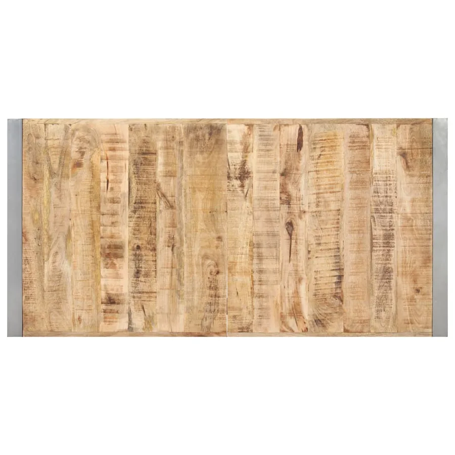 Table à manger 140x70x75 cm bois de manguier massif brut - 4