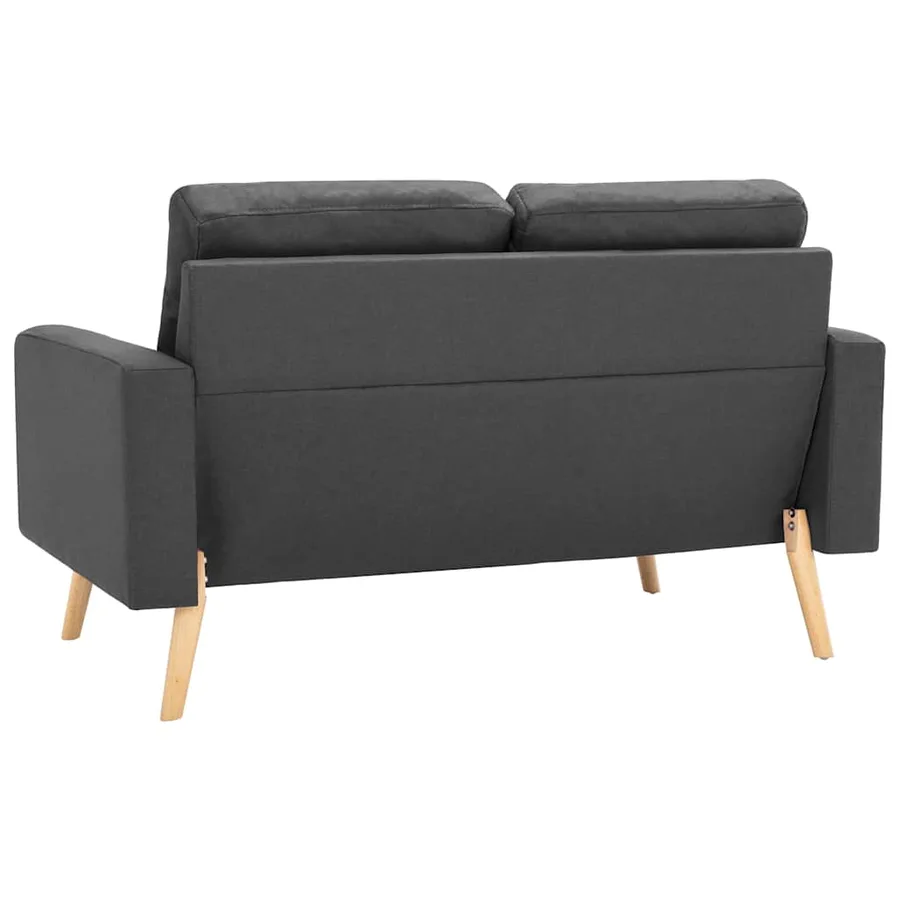 Ensemble de canapés 2 pcs Tissu Gris foncé - 4