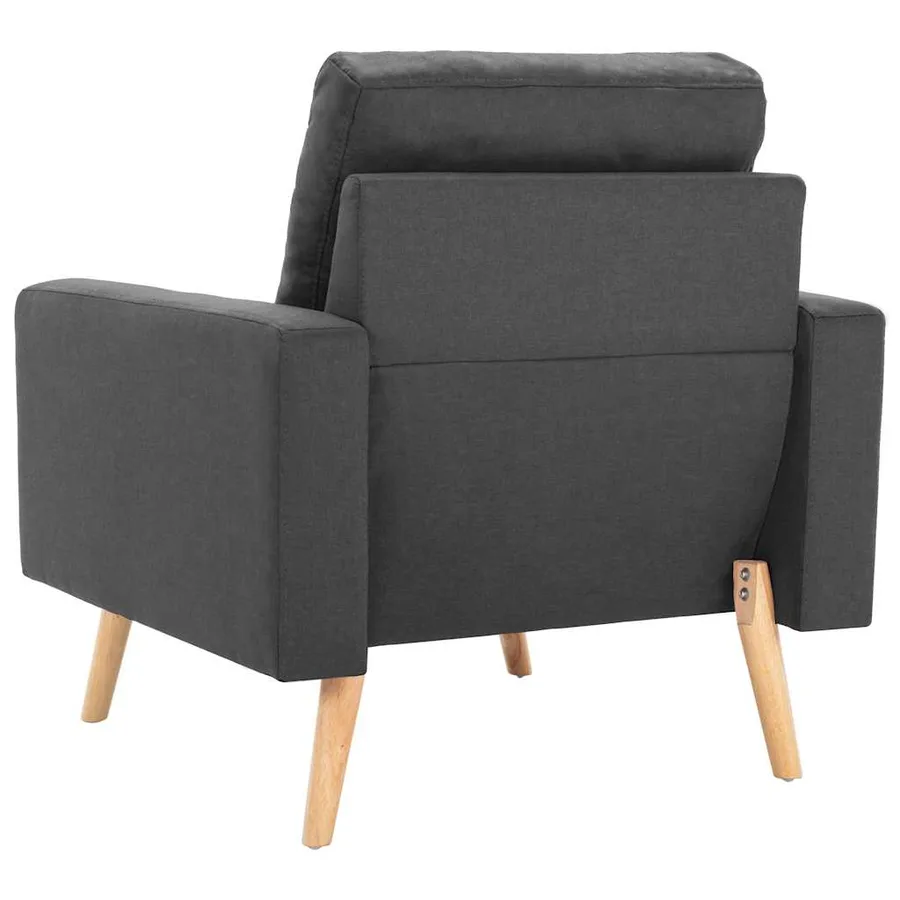 Ensemble de canapés 2 pcs Tissu Gris foncé - 7