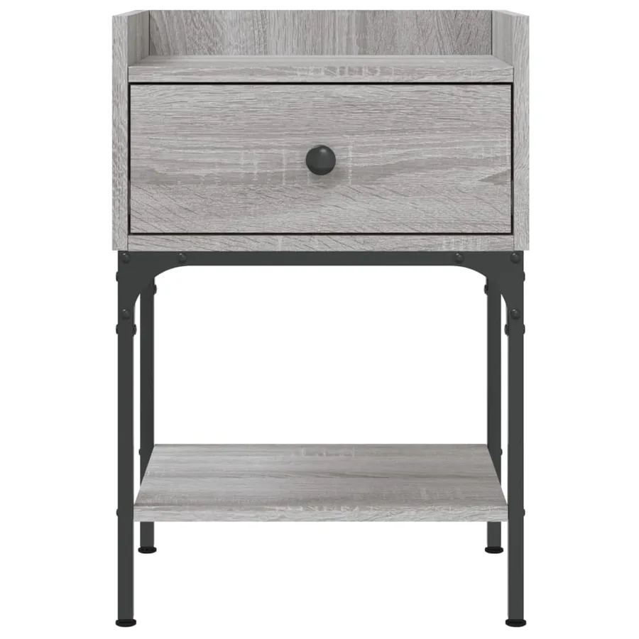 Table de chevet sonoma gris 40,5x31x60 cm bois d'ingénierie - 5