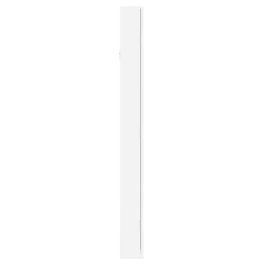Armoire à bijoux avec miroir et éclairage LED mural blanc - 5