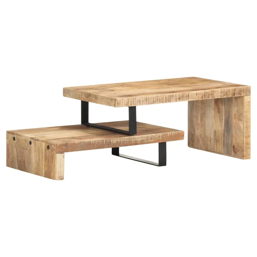 Ensemble de table basse 2 pcs Bois de manguier massif - 11