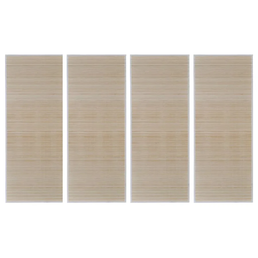Tapis rectangulaires Bambou naturel 4 pcs 120x180 cm - 2