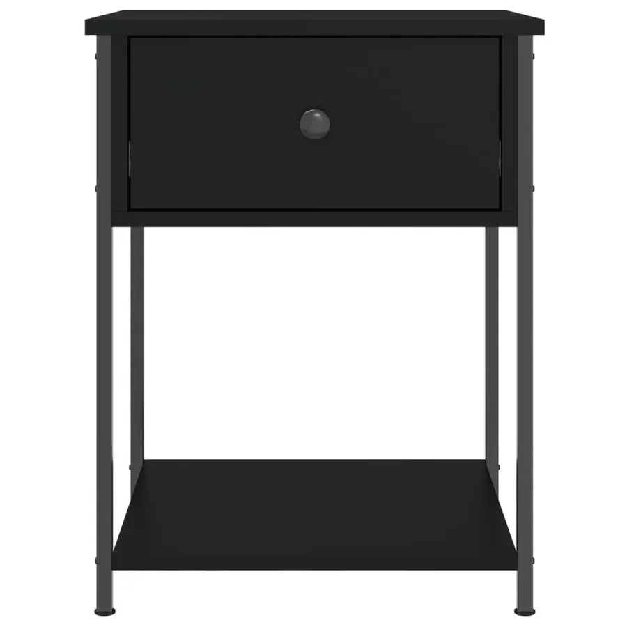 Tables de chevet 2 pcs noir 44x45x58 cm bois d’ingénierie - 7