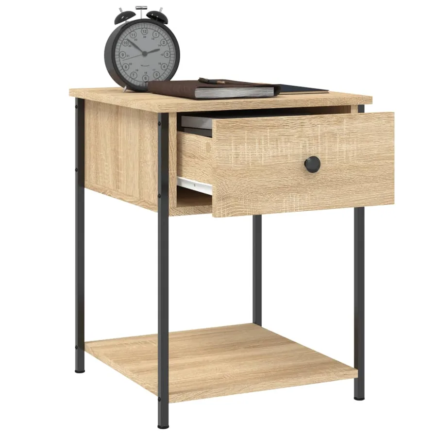 Tables de chevet 2 pcs chêne sonoma 44x45x58 cm bois ingénierie - 5