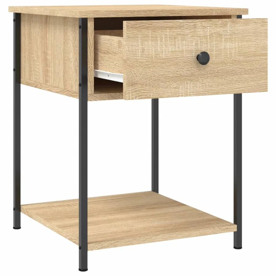Tables de chevet 2 pcs chêne sonoma 44x45x58 cm bois ingénierie - 6