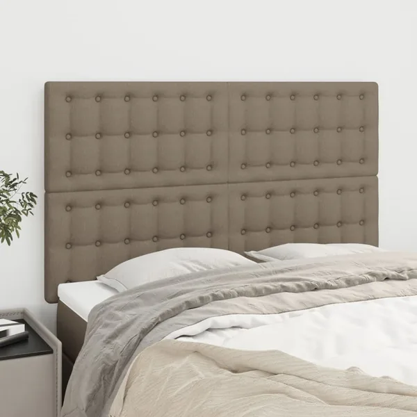 Tête de lit Taupe 144x5x118/128 cm Tissu