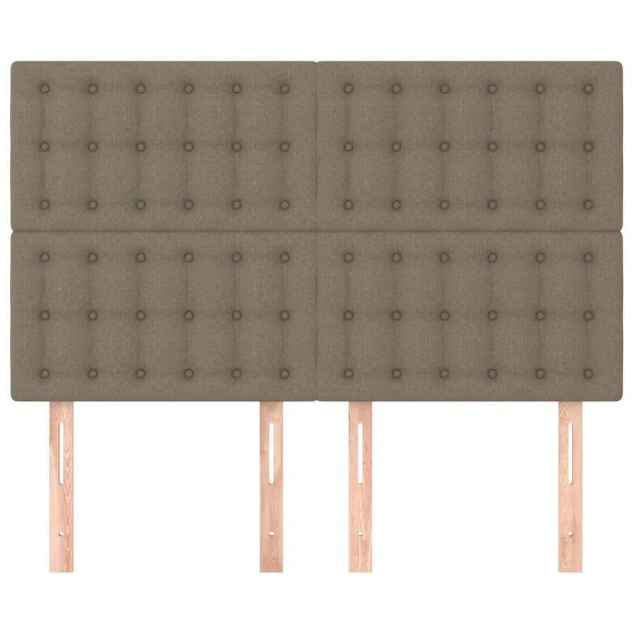 Tête de lit Taupe 144x5x118/128 cm Tissu - 3