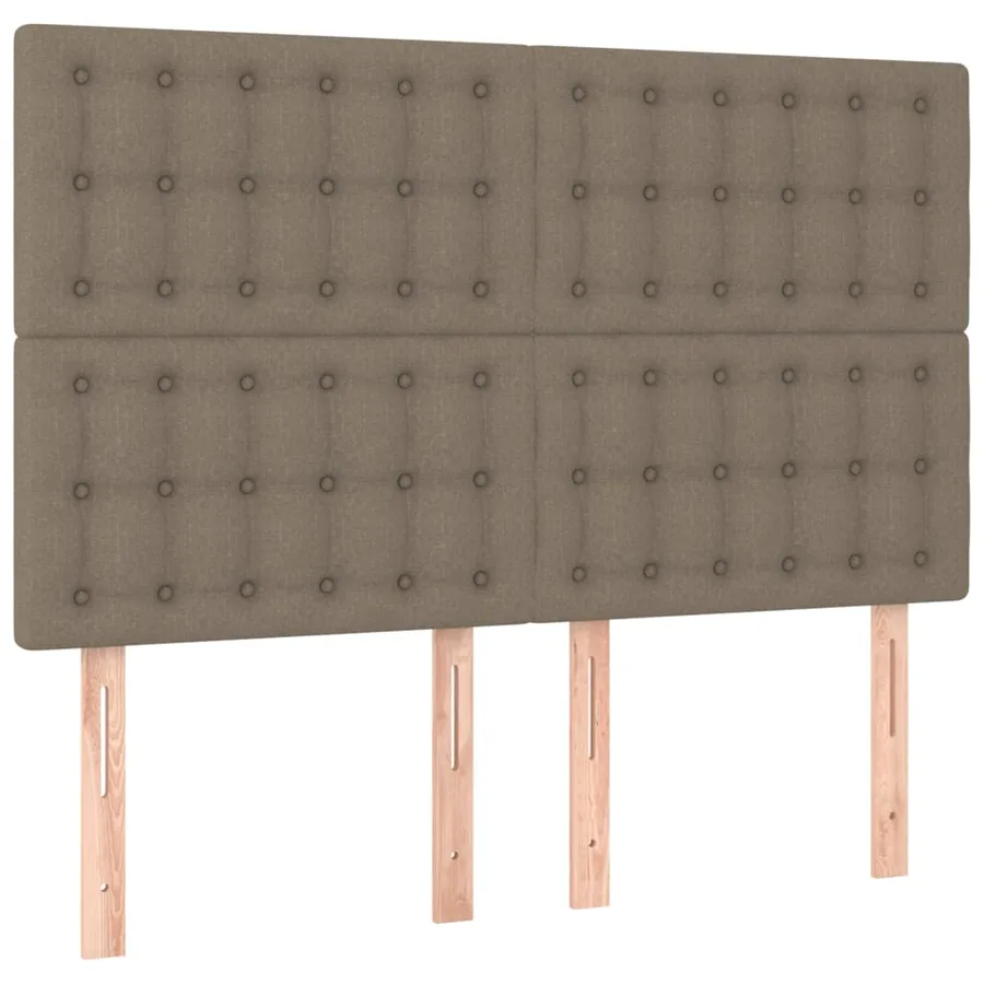Tête de lit à LED Taupe 144x5x118/128 cm Tissu - 4