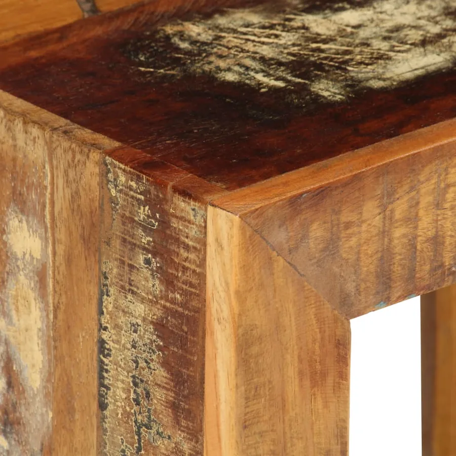 Tabouret 40x30x40 cm Bois de récupération solide - 6