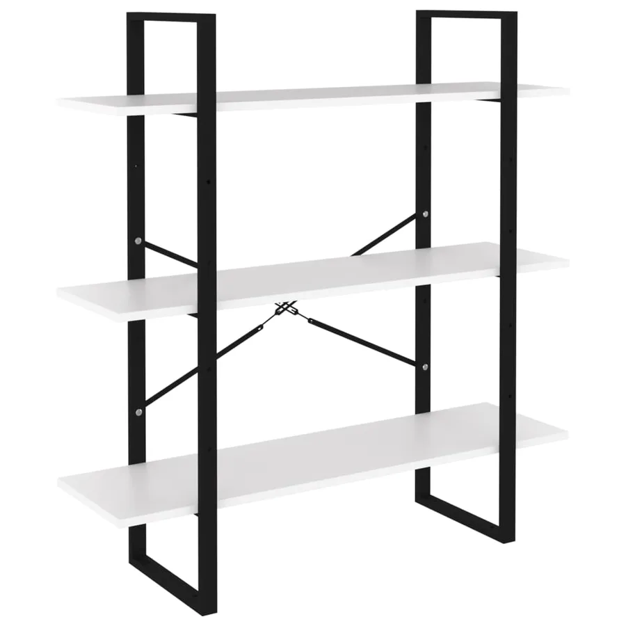 Bibliothèque à 5 niveaux Blanc 100x30x175 cm Bois d'ingénierie - 4