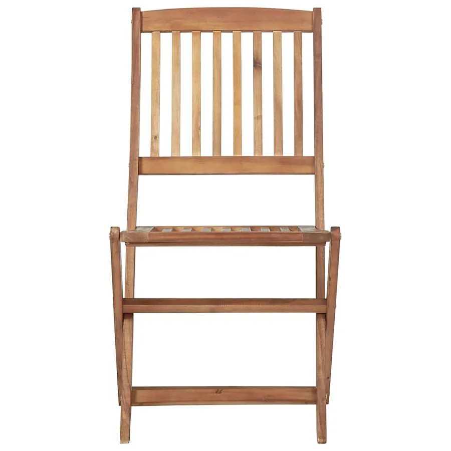 Chaises pliables de jardin lot de 4 avec coussins Bois d'acacia - 5
