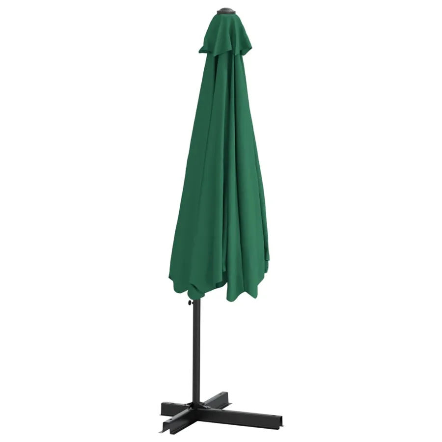 Parasol d'extérieur avec mât en acier 300 cm vert - 5
