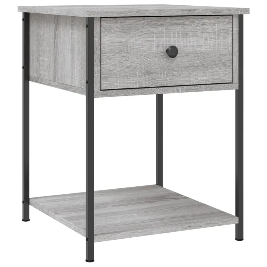 Tables de chevet 2 pcs sonoma gris 44x45x58 cm bois ingénierie - 3