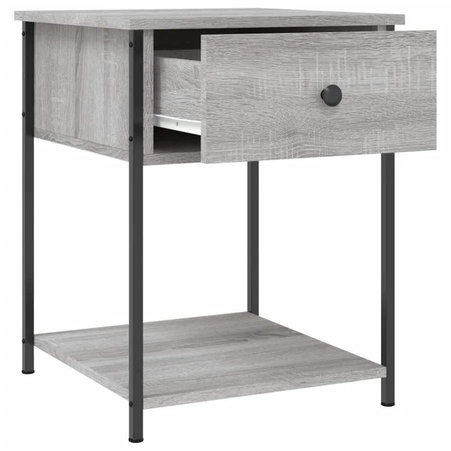 Tables de chevet 2 pcs sonoma gris 44x45x58 cm bois ingénierie - 6