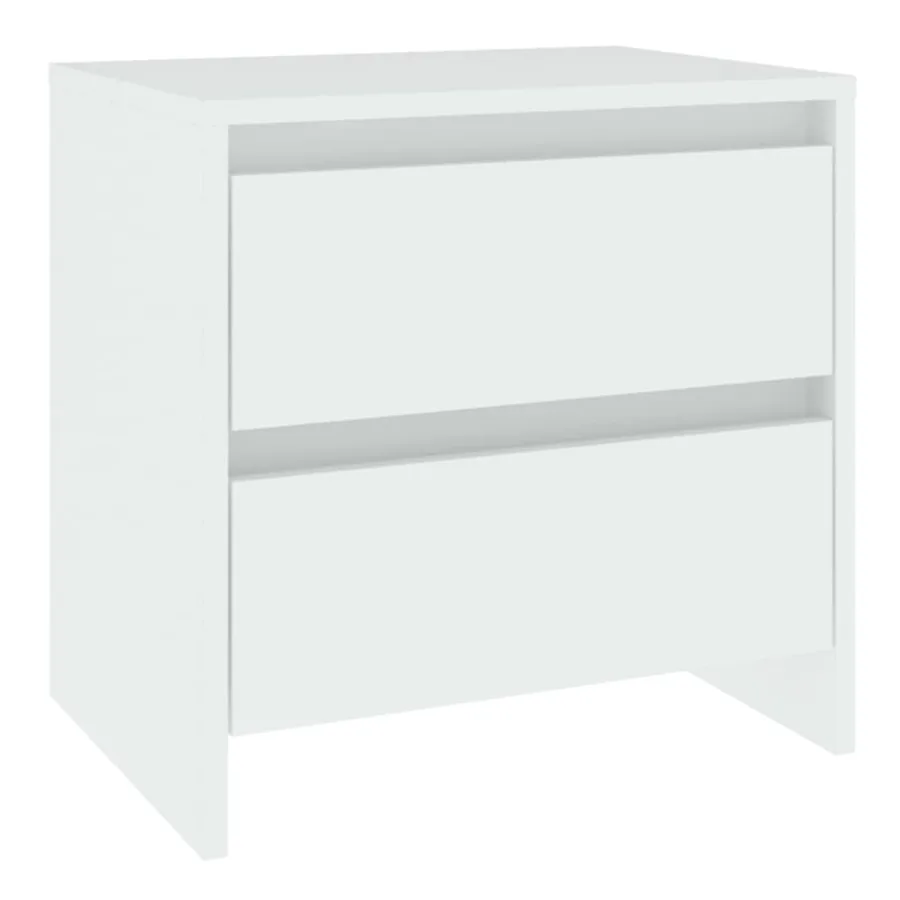 Tables de chevet 2 pcs blanc 45x34,5x44,5 cm bois d’ingénierie - 3
