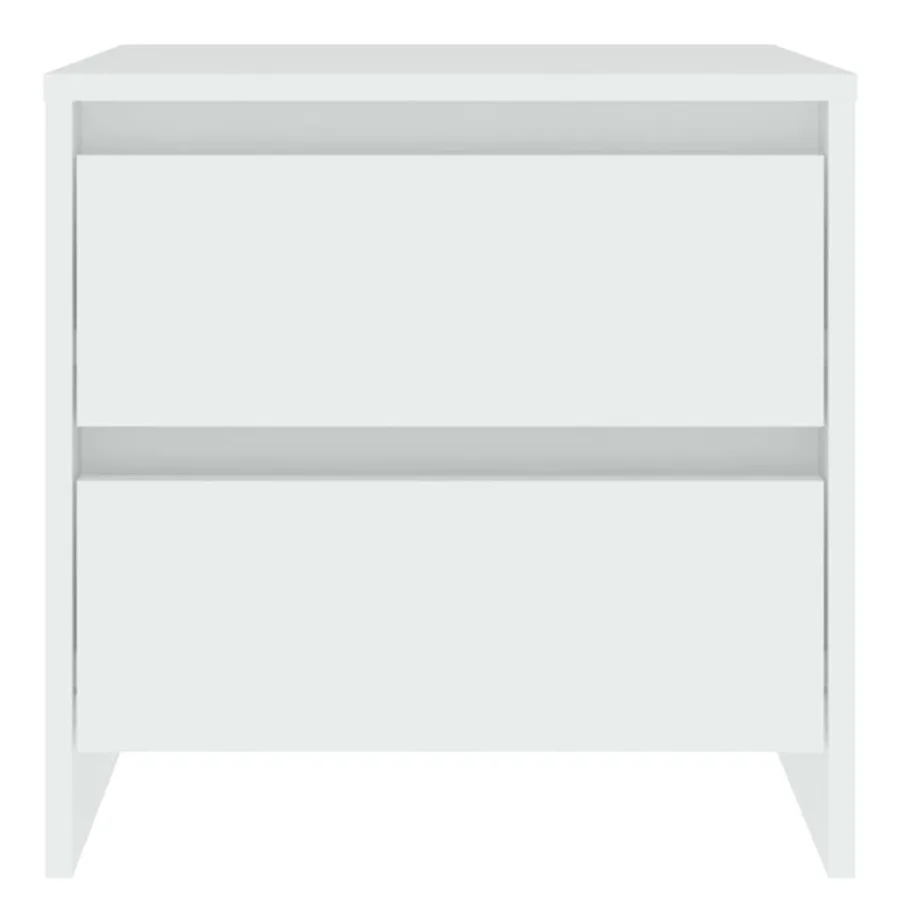 Tables de chevet 2 pcs blanc 45x34,5x44,5 cm bois d’ingénierie - 4