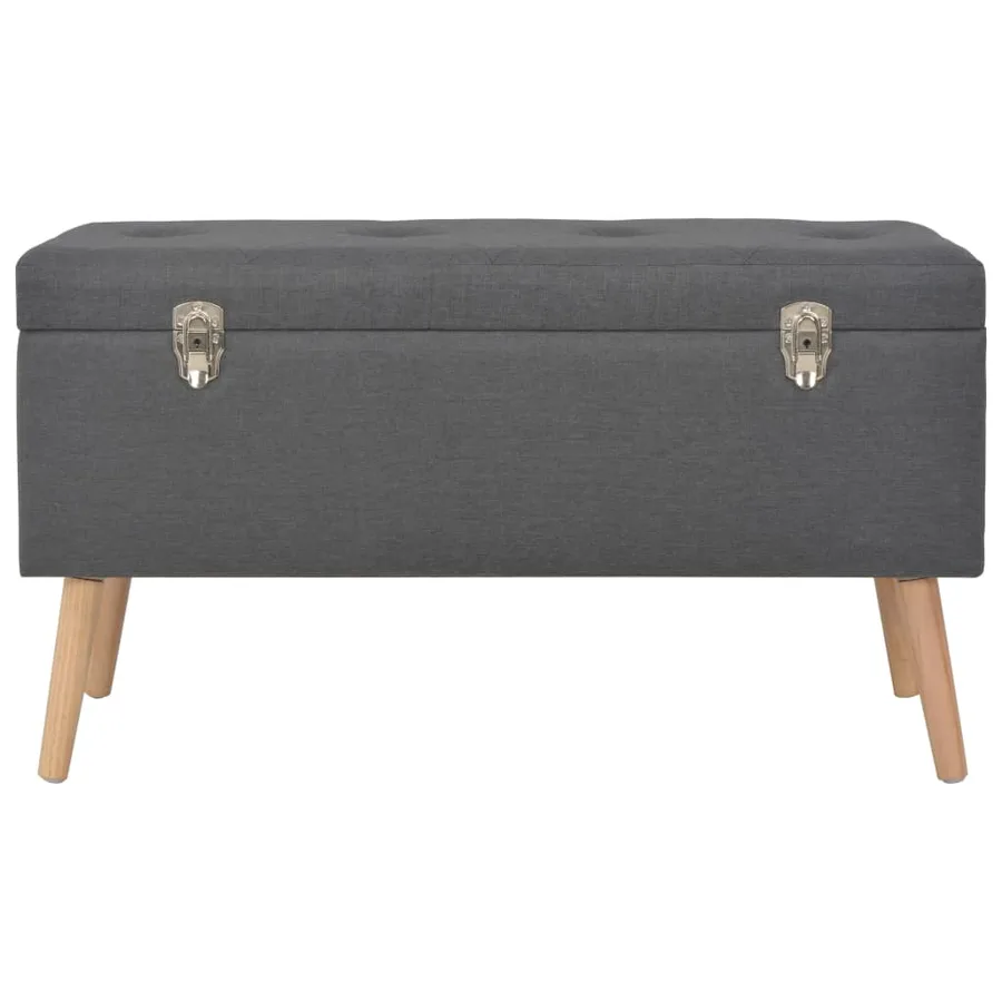 Tabourets de rangement lot de 3 Gris foncé Tissu - 11