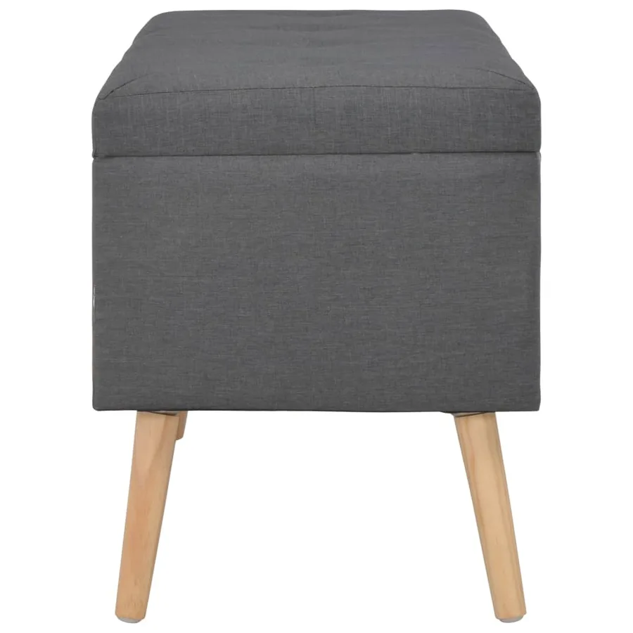 Tabourets de rangement lot de 3 Gris foncé Tissu - 12