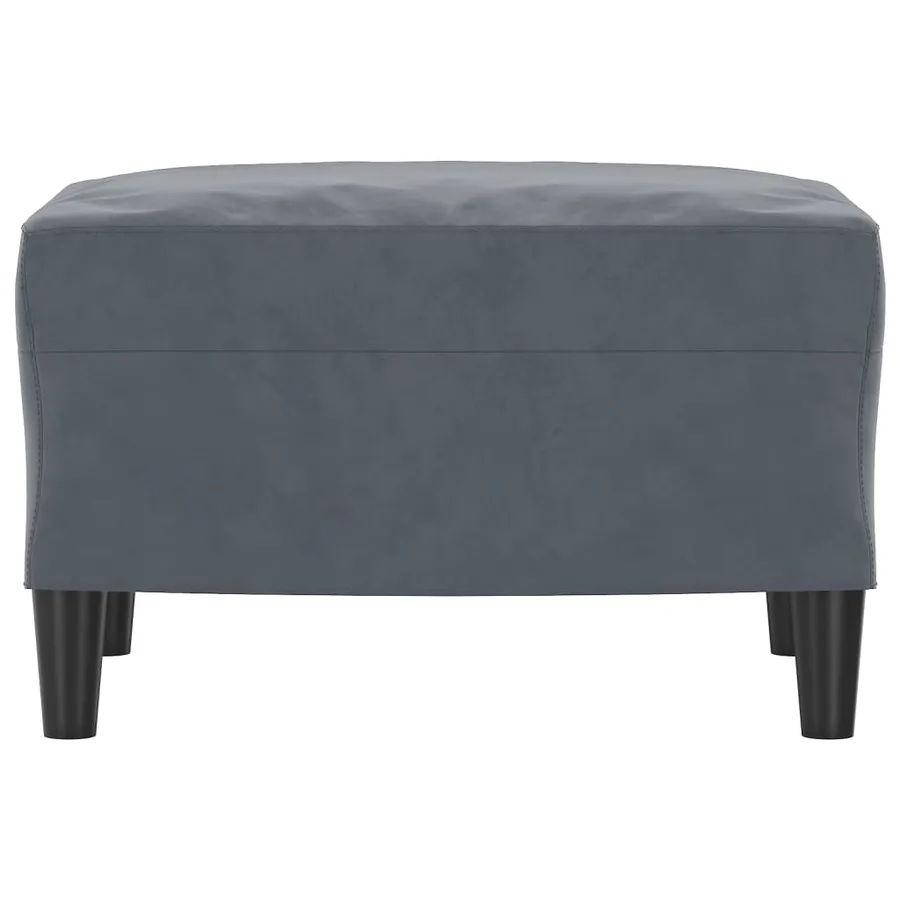 Repose-pied Gris foncé 60x50x41 cm Velours - 3