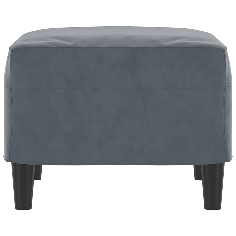 Repose-pied Gris foncé 60x50x41 cm Velours - 4