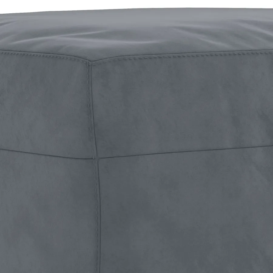 Repose-pied Gris foncé 60x50x41 cm Velours - 5