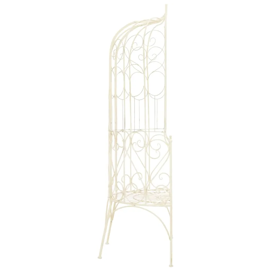 Banc de jardin 95 cm Fer Blanc antique - 3