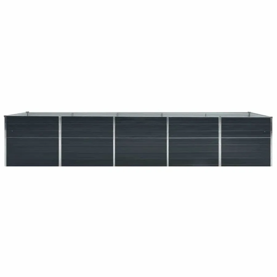 Lit surélevé de jardin Acier galvanisé 400x80x77 cm Anthracite - 5