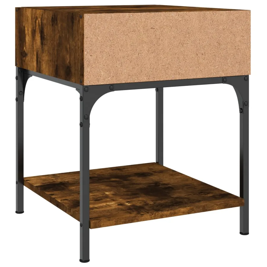 Tables de chevet 2 pcs chêne fumé 40x41x50 cm bois d’ingénierie - 7
