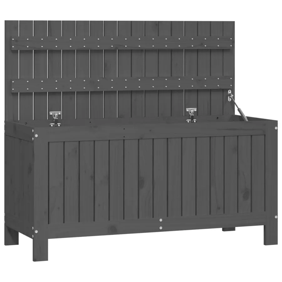 Boîte de rangement de jardin Gris 115x49x60 cm Bois de pin - 2