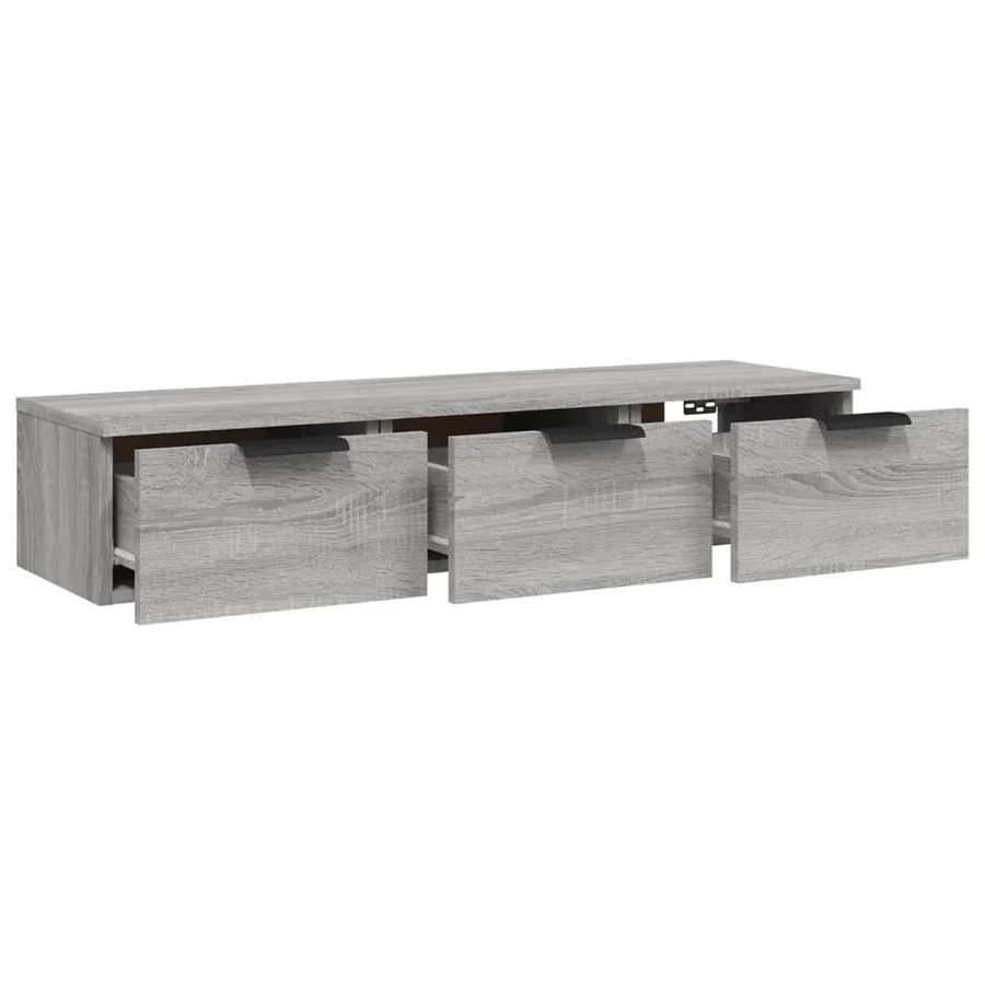 Armoire murale Sonoma gris 102x30x20 cm Bois d'ingénierie - 6