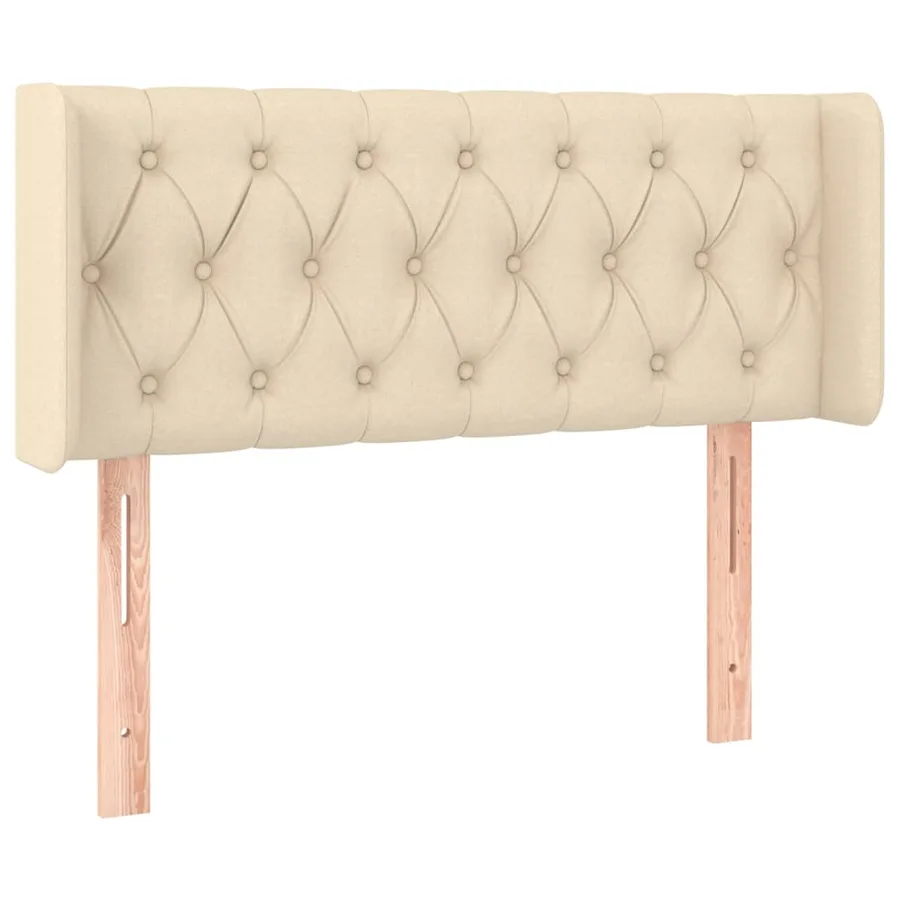 Tête de lit avec oreilles Crème 93x16x78/88 cm Tissu - 2