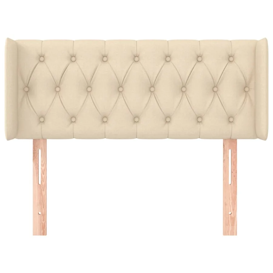 Tête de lit avec oreilles Crème 93x16x78/88 cm Tissu - 3