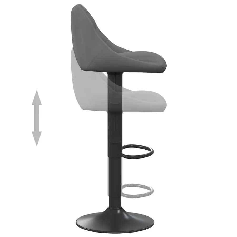 Tabouret de bar Gris foncé Velours - 6