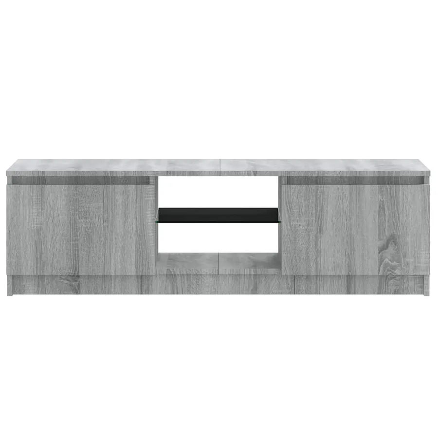 Meuble TV avec lumières LED sonoma gris 120x30x36 cm - 10