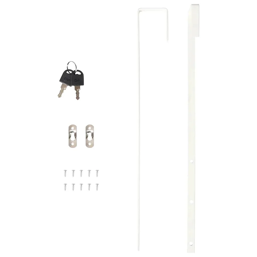 Armoire à bijoux avec miroir murale blanc 30x8,5x106 cm - 10