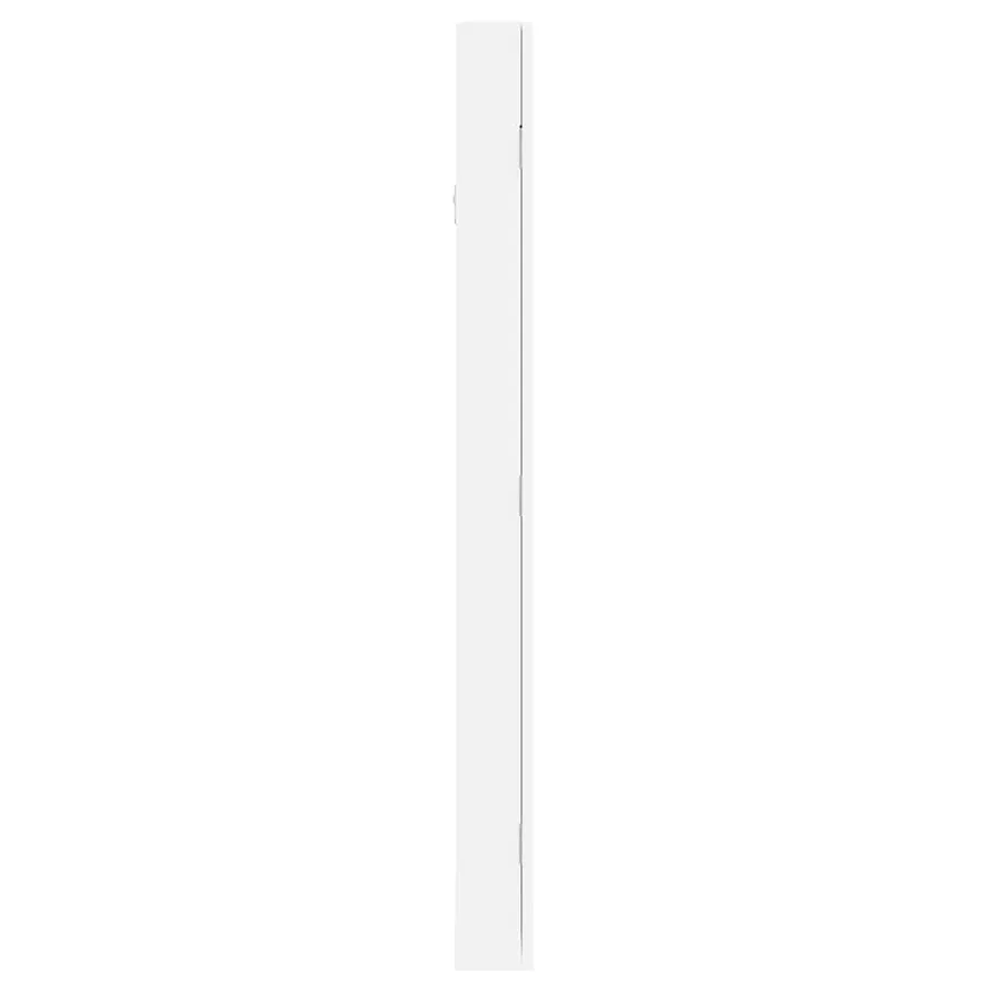 Armoire à bijoux avec miroir murale blanc 30x8,5x106 cm - 6