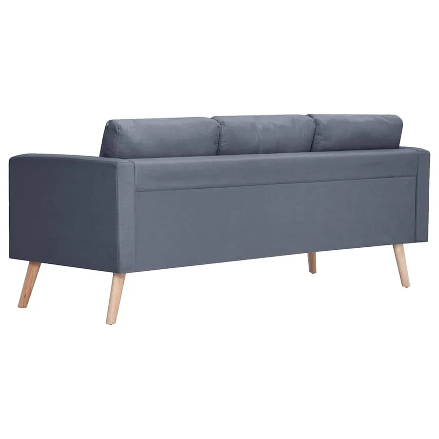 Canapé à 3 places Tissu Gris foncé - 5
