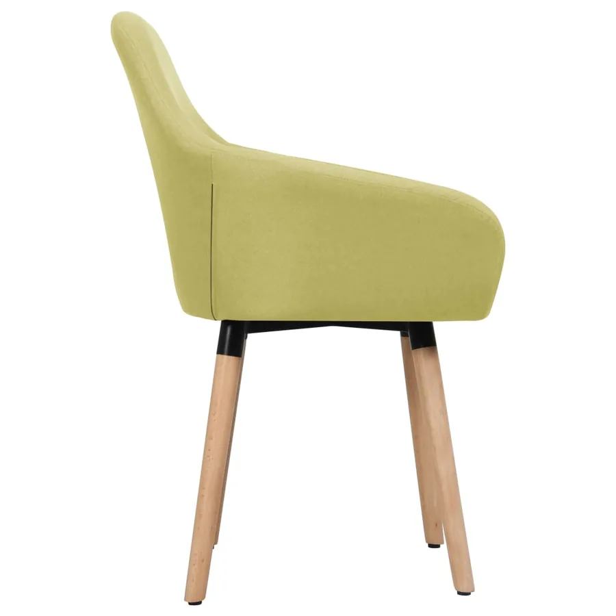 Chaises à manger lot de 2 vert tissu - 3