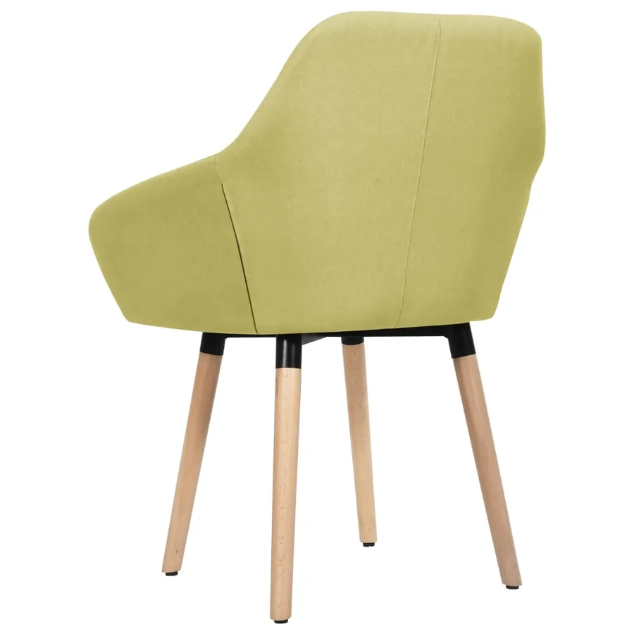 Chaises à manger lot de 2 vert tissu - 4