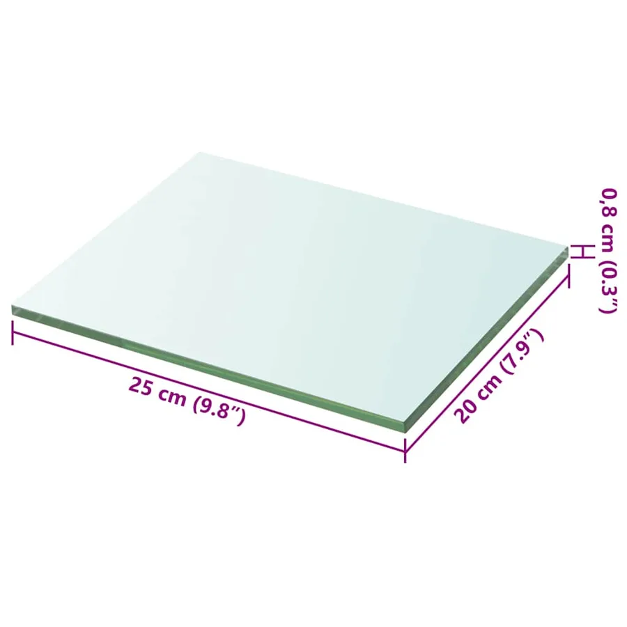 Panneau pour étagère Verre transparent 20 x 25 cm - 3