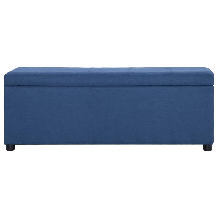 Banc avec compartiment de rangement 116 cm Bleu Polyester - 2